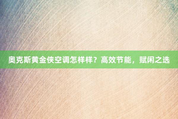 奥克斯黄金侠空调怎样样？高效节能，赋闲之选